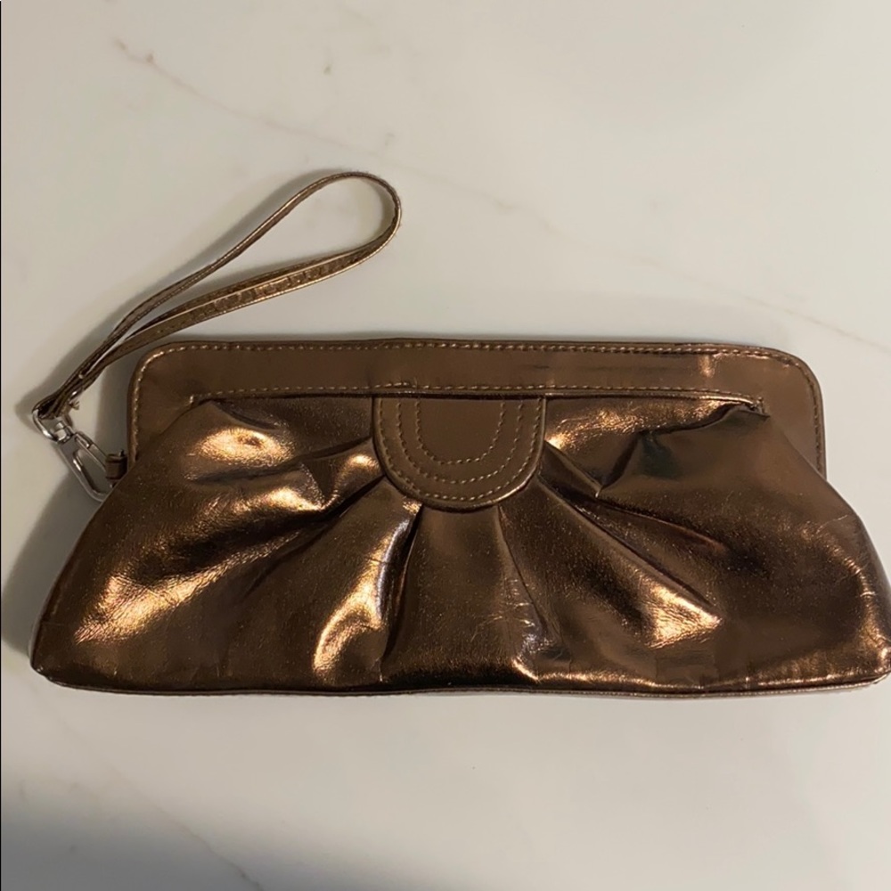 Aldo Metallic Bronze Clutch